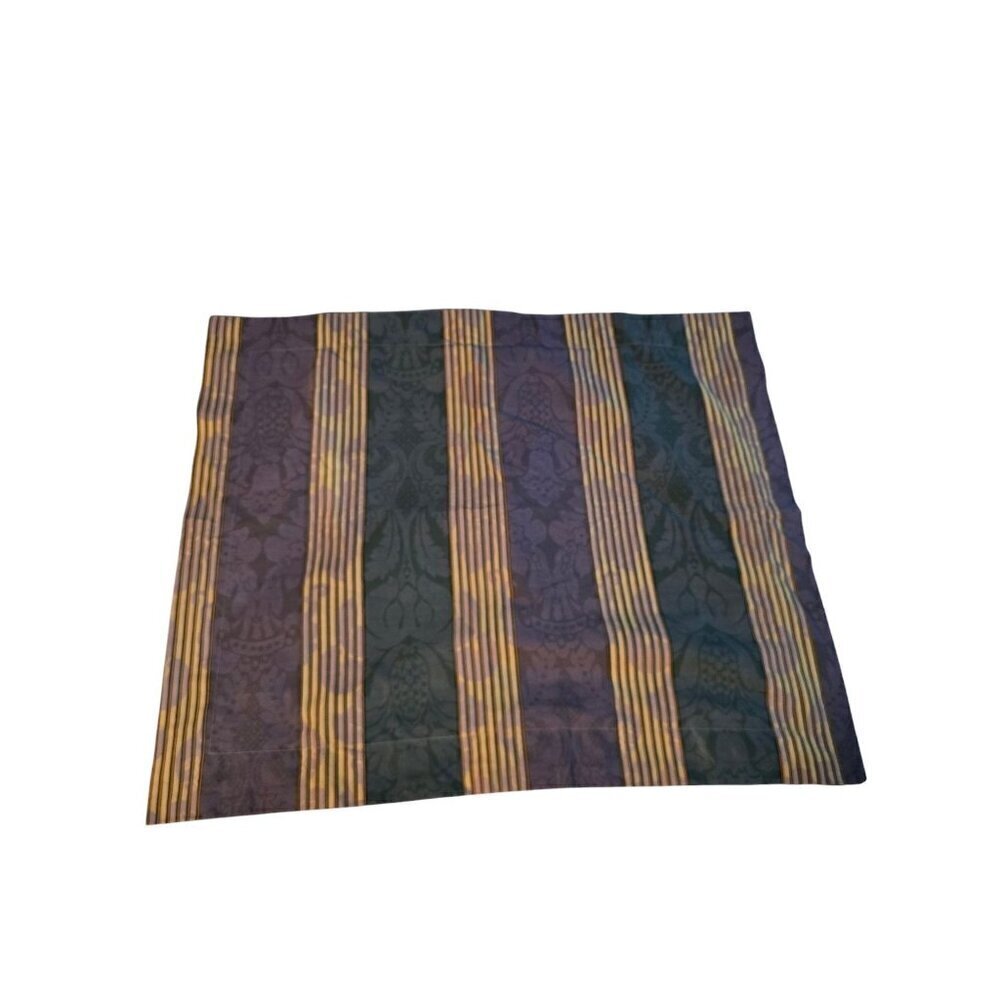 Vintage Springs Dark Boho Purple  Green Striped Pillowcase  Standard
